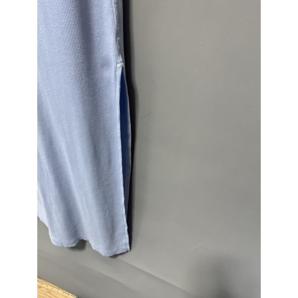 Universal Thread Women’s Medium Blue Ribbed Racerback Maxi Dress Side Slit - Picture 2 of 10
